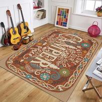 Bohemian Camping Themed Area Rug, Soft Non-Slip Washable Stain-Resistant Floor Mat for Cabin, RV and Outdoor Enthusiast Decor 50cmx80cm beige