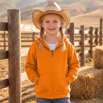 Kids' -Lined Zip-Up Hoodie with Patch Pockets Color 100