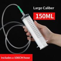 Patvarus didelės talpos plastikinis švirkštas 60ml-500ml Automobilio alyvos siurbimo įrenginys Tinka laboratoriniam dozavimui, klijų dozavimui 150ml and 1M tube