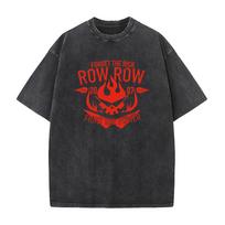 Tengen Toppa Gurren-Lagann Manga T Shirt Kamina Print Tshirt Men Unisex Clothing Vintage Washed T-shirt Oversized Tee Tops L black