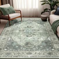 1pc Fresh Floral Daisy Flowers Print Area Rug Floor Carpet for Bedroom, Living Room, Kitchen Garden, Balcony, Sunroom Decor 40X60cm-Felt