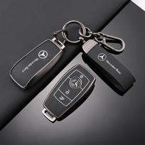 Madingas TPU automobilio išmaniojo pultelio dėklas dangtelis apvalkalas Mercedes Benz A C E S G klasės GLC CLE CLA W177 W205 W213 W222 X167 AMG WE8 black