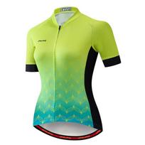 Cycling Jersey Women Bike MTB Top Maillot Summer Racing Road Mountain Bicycle Shirt Female Riding Clothing Short Sleeve Red XXL yellow