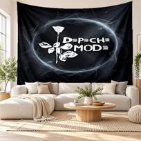 Depeche Mode Wall Tapestry, Soft Fabric Wall Hanging, Decorative Backdrop For Bedroom Home Wall Art 150cmx200cm gray
