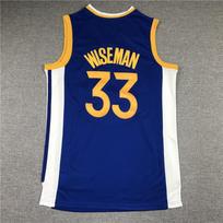 Embroidered Golden State Warriors 33 James Wiseman Basketball Jersey Men Women Adult Fall Winter Sportswear Medium white