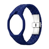 Keraminė reguliuojama sportinio laikrodžio apyrankė Swatch X APRoyal Pop minkštam laikrodžio dirželiui apyrankė laikrodžio korpuso dirželis moterims vyrams blue