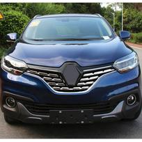 Front Mesh Grille Cover Trim Bonnet Garnish Molding Guard Protector Car Styling Stickers For Renault Kadjar 2016 2017 2018 gray