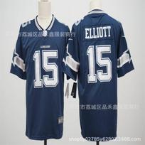 Dallas Cowboys NFL Football Jersey Men Women Kids Cotton Team Sport Uniform 15 Dak Prescott 21 Ezekiel Elliott Medium gray