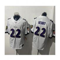 Baltimore Ravens NFL Football Jersey Short Sleeve Team Apparel Embroidered Mens Sports Fan Wear White-22 gray