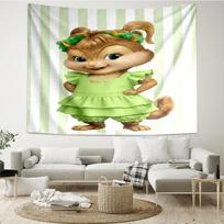 the Chipmunks Print Tapestry, Backdrop, Easy Setup, Ideal for Bedroom, Office & Living Room, with Aesthetic Wall Hanging Decor. 150cmx200cm