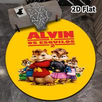 Alvin Chipmunks Round Area Rug Carpet Rug For Living Room Bedroom Sofa Playroom Decor Nonslip Floor Mat 80cmx80cm