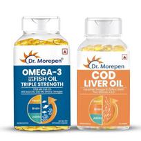 DR. MOREPEN Combo of Omega 3 fish oil capsules softgel 1250 mg and COD capsules for Men & women, 260 grams orange