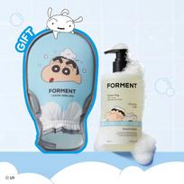 Forment x Crayon Shinchan Collab Acne Perfume Shower Cotton Hug 500ml Shinchan Edition (+Shinchan Bathing Glove) 500ml+Shinchan Bathing Glove