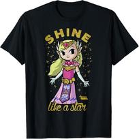 Nintendo Zelda Shine Like A Star Sparkle Graphic T-Shirt T-Shirt M juoda