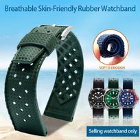 Premium Grade Fluororubber Tropic Watch Strap 20mm 22mm For Seiko SRP777J1 New FKM Watch Bands For Men's Fashion Business Watchb 22mm white