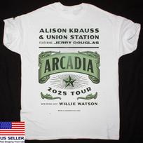 Arcadia Tour with Alison Krauss Union Station T Shirt Full Size S5XL Unisex T-Shirt M gray