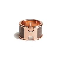 Hermes Olympe Two-Tone Metal Ring Women jewelry Rose-Gold H500059FD M beige