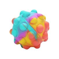Vaivorykštės Pop Kamuoliukas Stumdomas Burbuliukais Antistresinis Deimpresijos Žaislas Suspaudžiamas 3D Elastingas Kamuoliukas Streso Malšinimo Sensorinis Žaislas Vaikams Dovana blue