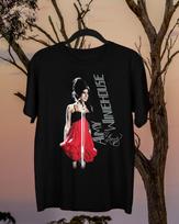New Amy Winehouse Cotton Short Sleeve Gift For Fan Black Shirt S-5XL XXXXL black