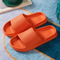 Non-Slip Anti-Odor Thick Sole Summer Bathroom Slippers for Men & Women – Comfortable and Durable 38/39 (Runs Small) orange