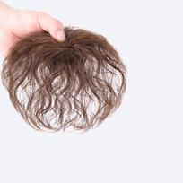 Increase Hair Volume Head Top Wig Block Topper Fake Hair Piece 3D Hair Bangs Corn Curly Bangs Light Brown-2 Clips brown