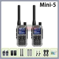 Baofeng MINI-5 Mini Pocket Walkie-talkie Bluetooth VHF/UHF Dual Band Two Way Radio FM Radio Handheld Transceiver Outdoor Camping