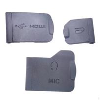 3 Pieces USB Mic Interface Rubber Cover Durable for D750 Camera Repair Parts