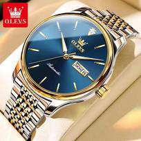 OLEVS 9960 Luxury Brand Automatic Mechanical Watch for Man 316 Stainless Steel Man Wristwatch Business Dress New Clock Relojes gray