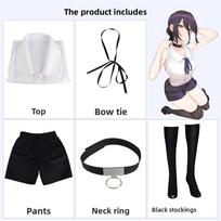 Chainsaw Man Cosplay Outfit Featuring Rize With Casual Style For Anime Fans S black
