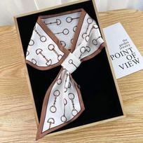 Prabangaus Prekės Ženklo Siauras Kaklaskarės Šalikas Moterims Satino Šilko Juostelės Bandana Moteriškas Kaklo Kaklaraištis Riešo Apvyniojimas Šalikas Echarpe white