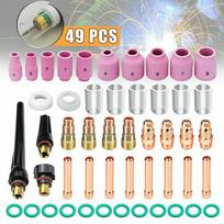 49Pcs TIG Welding Torch For Stubby Gas Lens #10  Glass Cup Kit For WP-17/18/26 49pcs