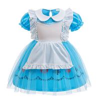 Mergaičių Helovino ir Kalėdų princesės suknelė „Alisa Stebuklų šalyje“ Size 4 Years white