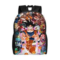 Dragon Ball Black Goku Kuprinė Vyrams Moterims Madinga Vidurinės Mokyklos Darbo Dienos Kuprinė Nešiojamo Kompiuterio Peties Krepšys Lauko One Size black
