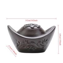 Chinese Zisha Clay Teapot Lid Stand Tray with Dragon Design Vintage Style Creative Tea Ceremony Accessory for Gongfu Tea Brewing gray