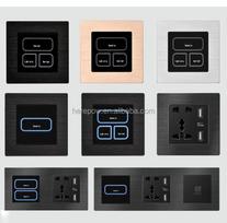 Hotel Aluminum Brushed Panel ZigBee Smart LED Tact Push Button Wall Switch Hotel Bedside Reading Wall Light with Switch (as the picture,430*86MM&Australia Standard)