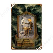 Remedios Varo Dangaus Pablum Žvaigždžių košė Metalo Plakato Dizainas Sienų Dekoras Baras Urvas Klubas Skardos Plakatas Plakatai 20X30CM black