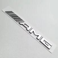 3D ABS Juodas Logotipas AMG Emblema Raidės Automobilio Bagažinės Ženklelis Mercedes Benz W204 W205 W176 W177 W212 W213 AMG Lipdukas Aksesuarai AD1 QQ27 white