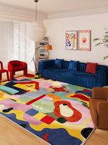 Kūrybingi kilimai svetainei Dopamino rūbinės kilimas Didelio ploto miegamojo dekoras Neslystantis kilimas Skalbiamas svetainės minkštas grindų kilimėlis 100x150cm