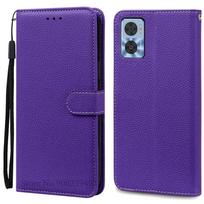 E22 E22i dėklas Motorola E22 dėklui Odinis atverčiamas piniginės dangtelis Motorola Moto E22i dėklui Minkštas silikoninis knygos dangtelis Fundas For Moto E22 (E22i) blue
