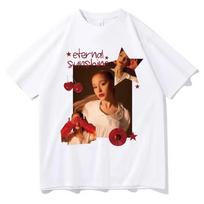 Ariana Grande Eternal Sunshine  Mujer Manga Corta Verano Cmodo Y Casual Estilo Callejero Parejas Manga Mens Tshirts 4XL brown