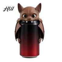 Reusable Beverage Protectors Bat Can Cover Soda Cap, 3D Printed Dust Lid for Standard Cans, Unique Party Favors Funny Shaped Beer Drink Protector 1pc black