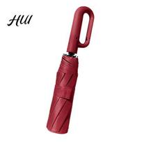 Large Canopy Umbrella Automatic Folding with Carabiner Handle, UV Rain Protection Travel Umbrella, Windproof 10-Rib Portable for Women Men Compact