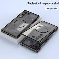 Red Magic 11 Air Case: Metal Snap-Button, Anti-Wear, Anti-Scratch, Magnetic Back, Heat Dissipation. gray