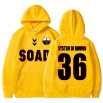 System of A Down EU and UK Hoodies Trend Football Punk Rock Tracksuit Fleece Loose Casual Hoody Sweatshirt Streetwear 3XL black