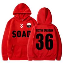 System of A Down EU and UK Hoodies Trend Football Punk Rock Tracksuit Fleece Loose Casual Hoody Sweatshirt Streetwear M black