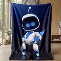 Astro Bot Cozy Flannel Blanket, Comfortable Warm Throw Blanket for Bedroom Sofa Home Use 80cmx120cm