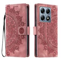 for Xiaomi 15T,14T,14T Pro Mandala Embossed PU Leather Flip Wallet Phone Case Xiaomi 14T Pro rožinė
