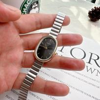 New Women's Watch Simple Chain Oval Dial Compact Korean Version Versatile Clothing Female Fashion Quartz Wristwatches brown