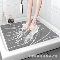Hollow Loop Non-Slip Shower Mat Bathroom Wet Area Kids Safety Floor Square Design 90x90cm Hollow Loop