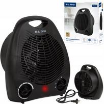 Elektrinis ventiliatorinis radiatorius su termostatu, juodas, 2000 W